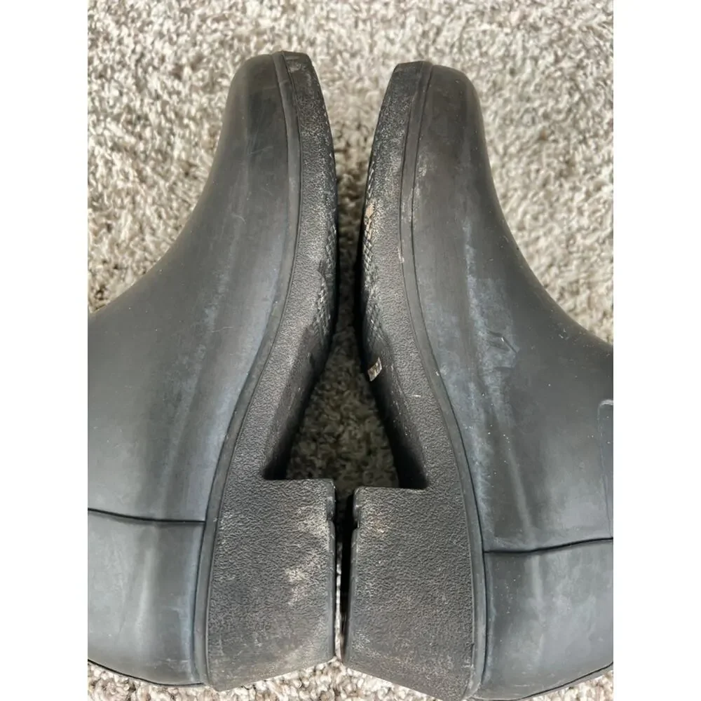 Hunter Women's Refined Black Ankle Biker Rain Boot Size 7